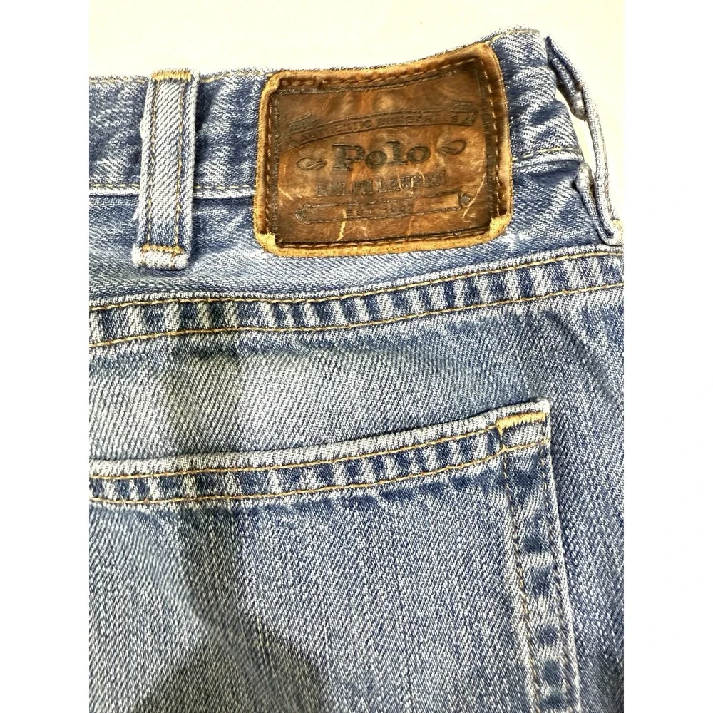 Polo Ralph Lauren Jeans Mens 38x30‎ Blue Medium Wash Straight Leg Preppy